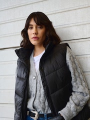 Kaffe KAsusanne High Collar Puffer Waistcoat - Image 1 of 7
