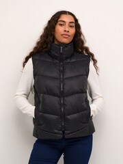 Kaffe KAsusanne High Collar Puffer Waistcoat - Image 4 of 7