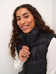 Kaffe KAsusanne High Collar Puffer Waistcoat - Image 5 of 7