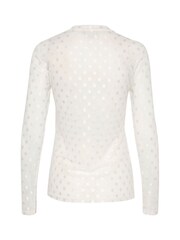 Kaffe Slim Fit KAmina Mesh Long Sleeve Black T-Shirt - Image 5 of 5