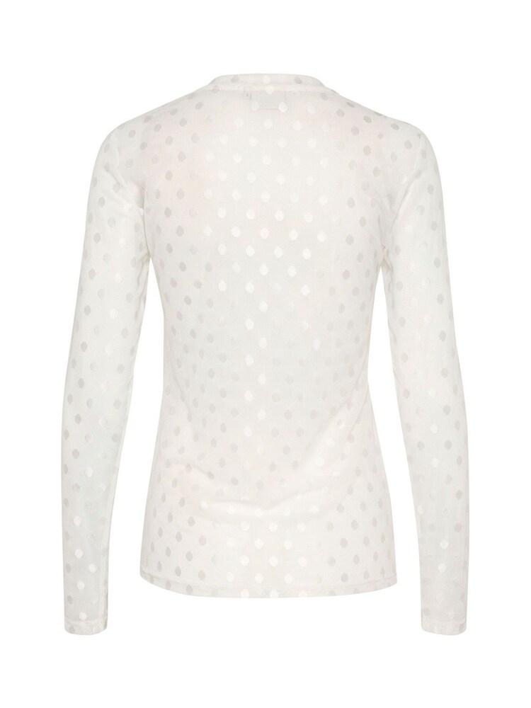 Kaffe Slim Fit KAmina Mesh Long Sleeve Black T-Shirt - Image 5 of 5