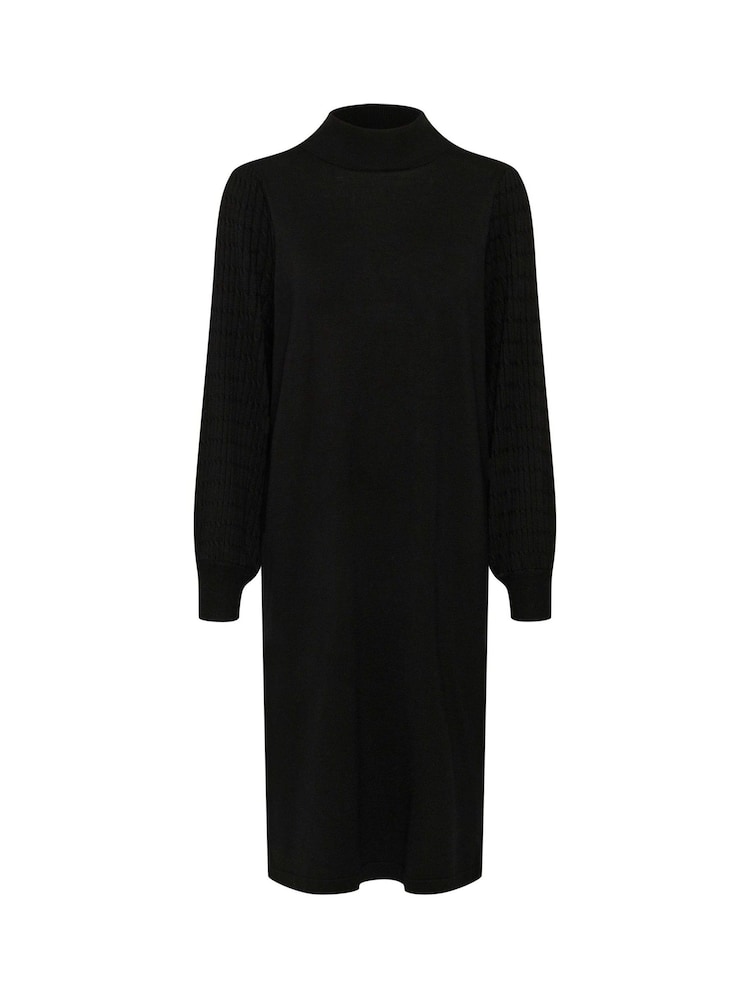 Kaffe KAnanna Long Sleeve High Neck Knit Dress - Image 5 of 5