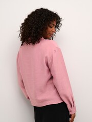 Kaffe Pink KAvictoria Casual Fit Long Sleeve Shirt - Image 2 of 5