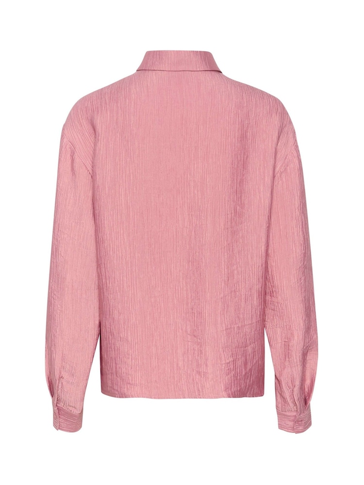 Kaffe Pink KAvictoria Casual Fit Long Sleeve Shirt - Image 5 of 5