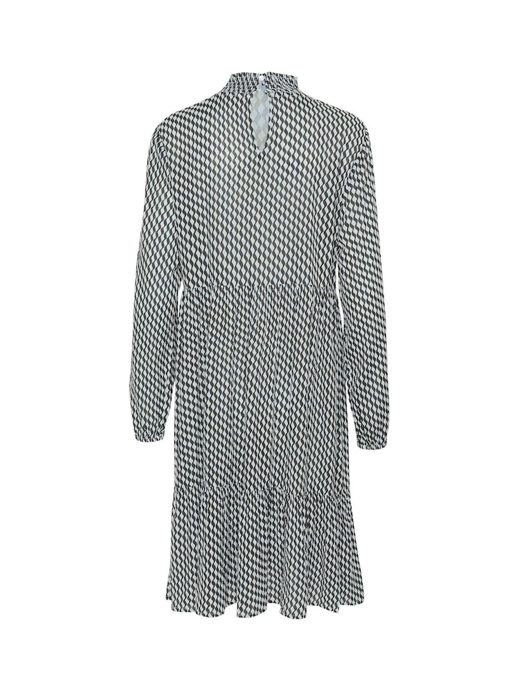 Kaffe Kakarina Long Sleeve High Neck Black Dress - Image 6 of 6