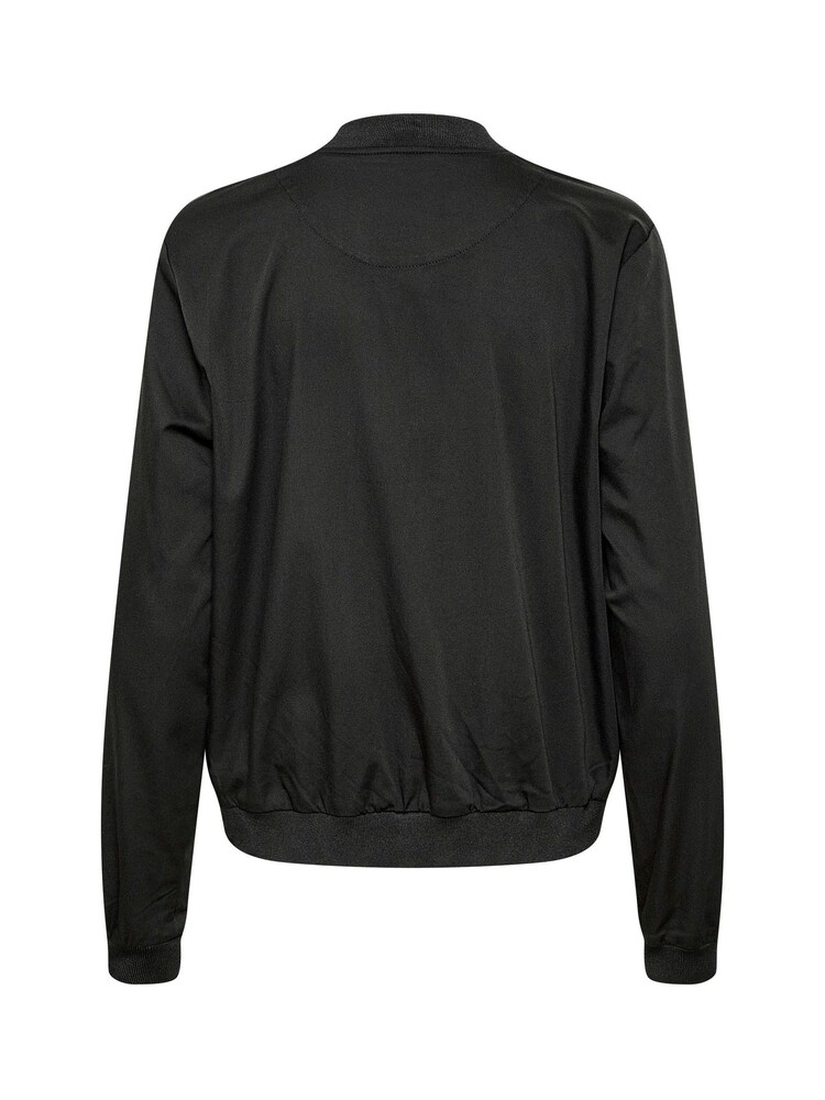 Kaffe Lea Bomber Regular Fit Zipper Black Jacket - Image 6 of 6