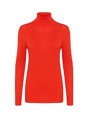 Kaffe Astrid Long Sleeve Regular Fit Roll Neck Jumper - Image 4 of 5