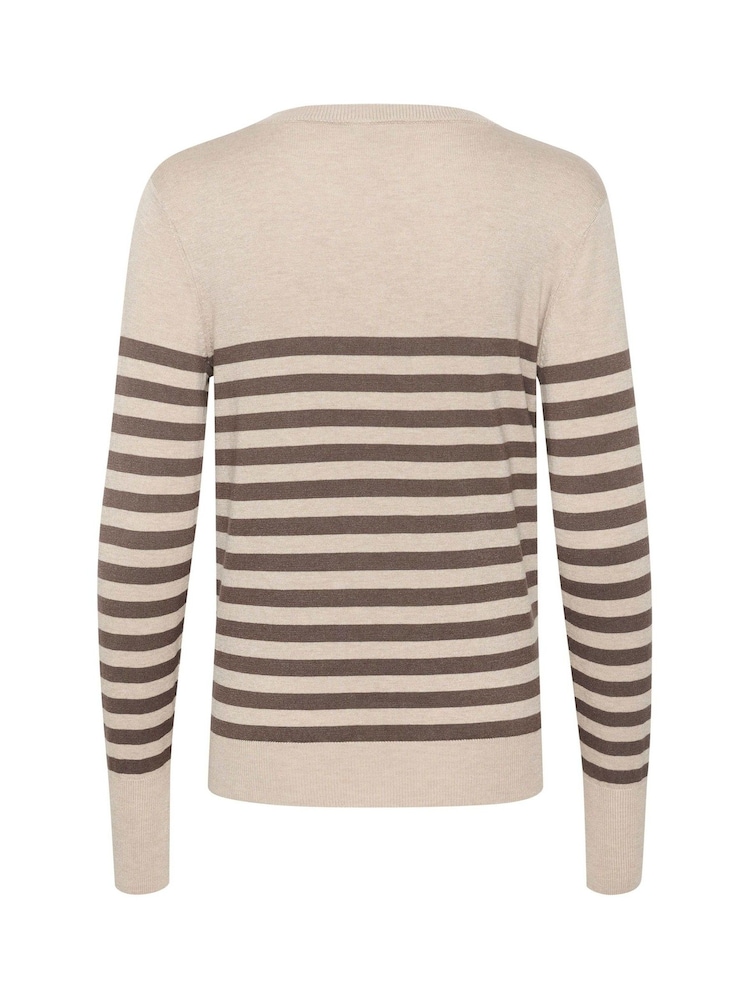 Kaffe Slim Fit KAlizza Striped Pullover Jumper - Image 5 of 5