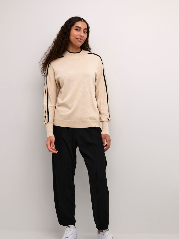 Kaffe KAhenriette Striped High Neck Pullover Jumper - Image 2 of 5