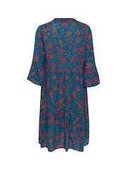 Kaffe Blue Lokia Knee Length Half Sleeve Dress - Image 6 of 6