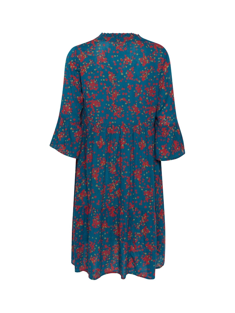 Kaffe Blue Lokia Knee Length Half Sleeve Dress - Image 6 of 6 Kaffe Blue Lokia Knee Length Half Sleeve Dress - Image 6 of 6