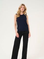 Kaffe KAlizza Round Neck Sleeveless Pullover Jumper - Image 3 of 6