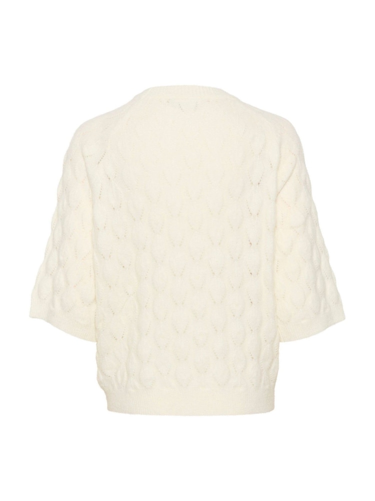 Kaffe KAmalene Half Sleeve Round Neck Pullover Jumper - Image 5 of 5