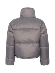 Kaffe Grey KAvictoria Zipper Short Puffer Jacket - Image 7 of 7
