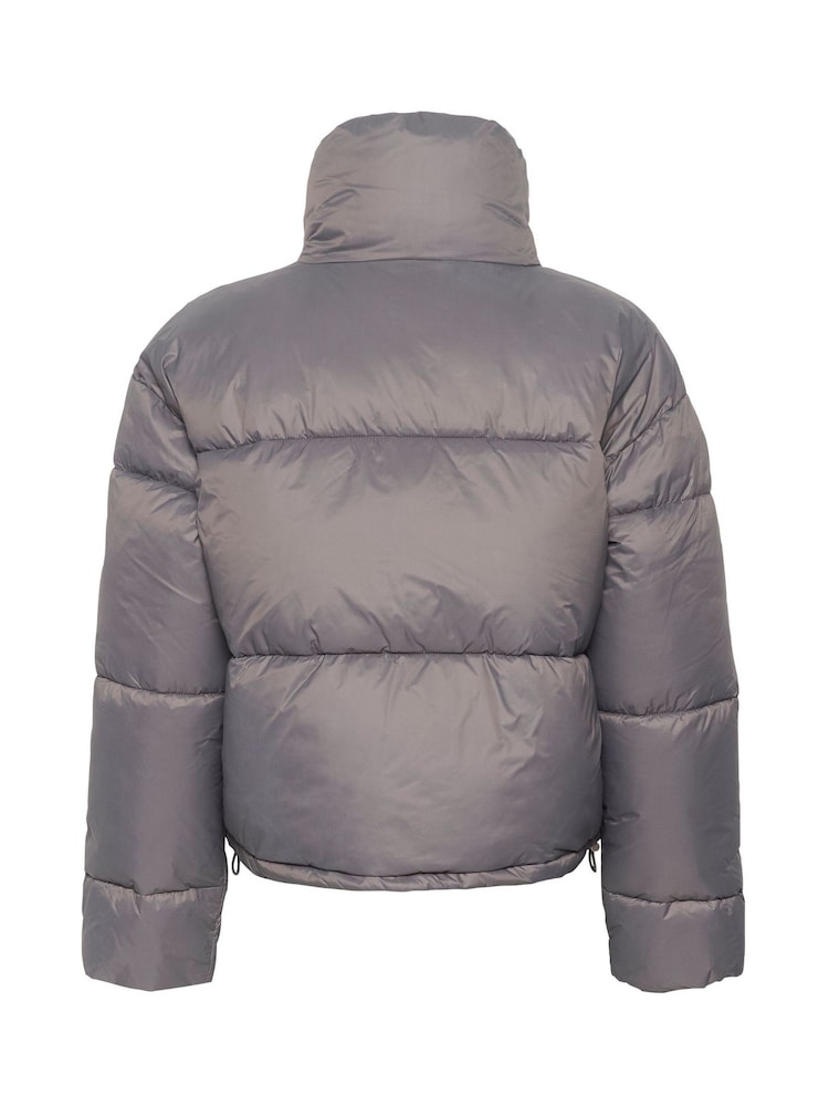 Kaffe Grey KAvictoria Zipper Short Puffer Jacket - Image 7 of 7