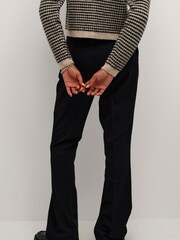 Kaffe Regular Fit KAsakura Flared Leg Black Trousers - Image 2 of 5