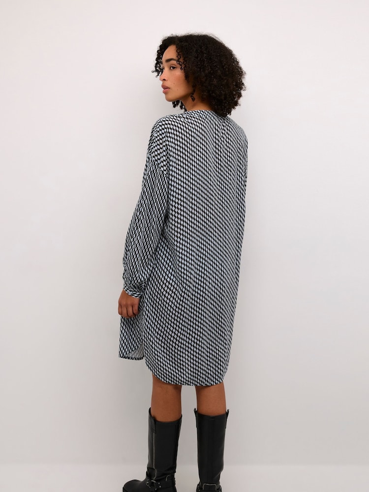 Kaffe KAamber Knee Length Long Sleeve Dress - Image 2 of 6