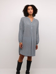 Kaffe KAamber Knee Length Long Sleeve Dress - Image 3 of 6