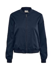 Kaffe Lea Bomber Regular Fit Zipper Black Jacket - Image 5 of 6