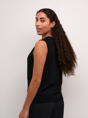 Kaffe KAlizza Round Neck Sleeveless Pullover Jumper - Image 4 of 6