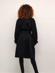 Kaffe KAelise Knee Length Buttons Trench Coat - Image 2 of 5