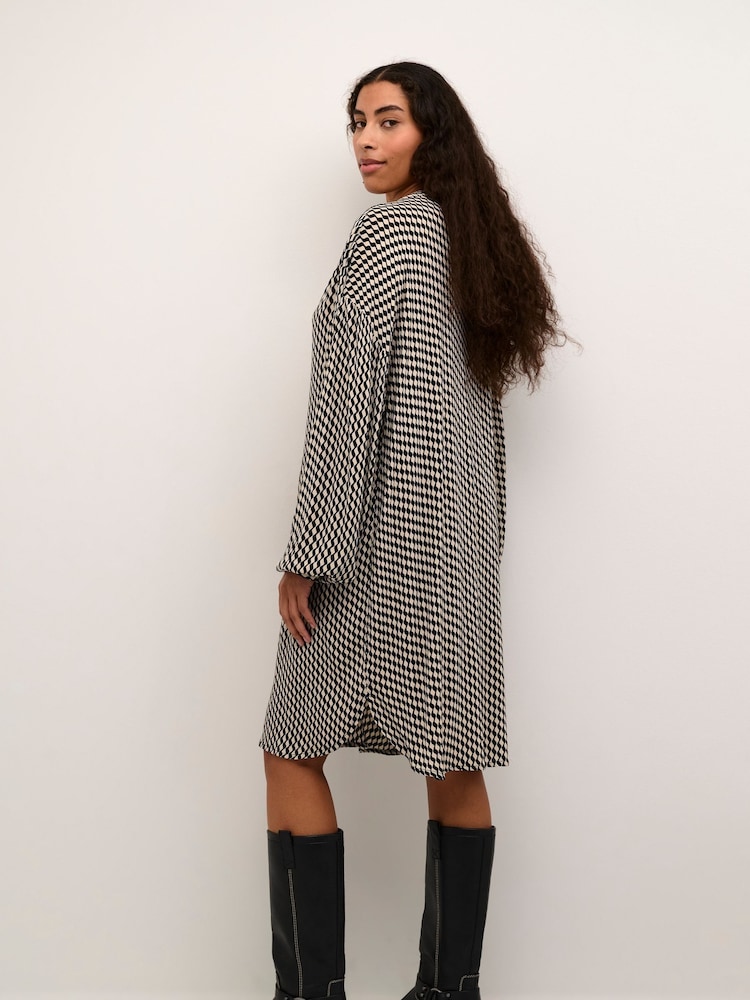 Kaffe KAamber Knee Length Long Sleeve Dress - Image 2 of 6