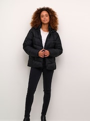 Kaffe KAsusanne Hood Zipper Puffer Jacket - Image 3 of 6