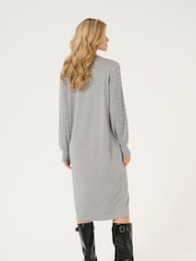 Kaffe KAnanna Long Sleeve High Neck Knit Dress - Image 2 of 4