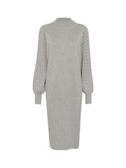 Kaffe KAnanna Long Sleeve High Neck Knit Dress - Image 3 of 4
