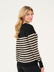 Kaffe Slim Fit KAlizza Striped Pullover Jumper - Image 2 of 5