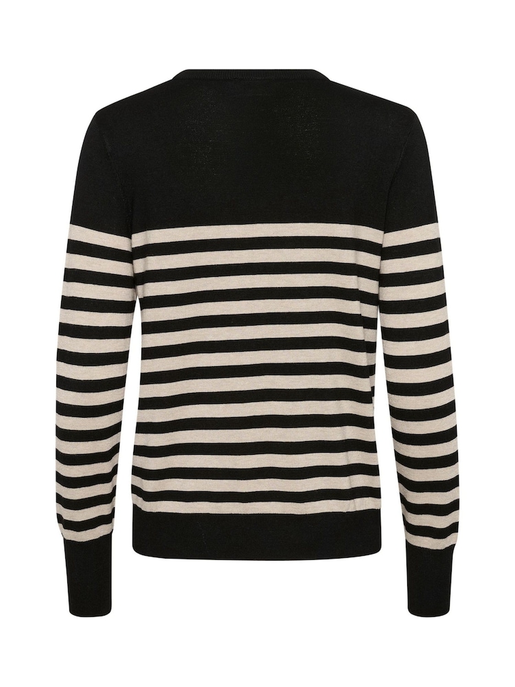 Kaffe Slim Fit KAlizza Striped Pullover Jumper - Image 5 of 5