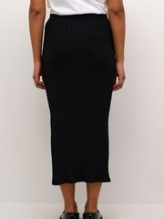 Kaffe KAsilla Midi Length Knitted Pencil Black Skirt - Image 2 of 5