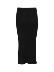 Kaffe KAsilla Midi Length Knitted Pencil Black Skirt - Image 4 of 5