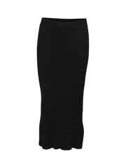 Kaffe KAsilla Midi Length Knitted Pencil Black Skirt - Image 5 of 5