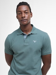 Barbour® Vintage Teal 100% Cotton Classic Polo Shirt - Image 3 of 6