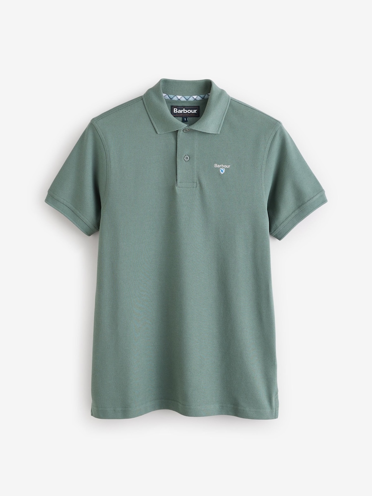Barbour® Vintage Teal 100% Cotton Classic Polo Shirt - Image 6 of 6