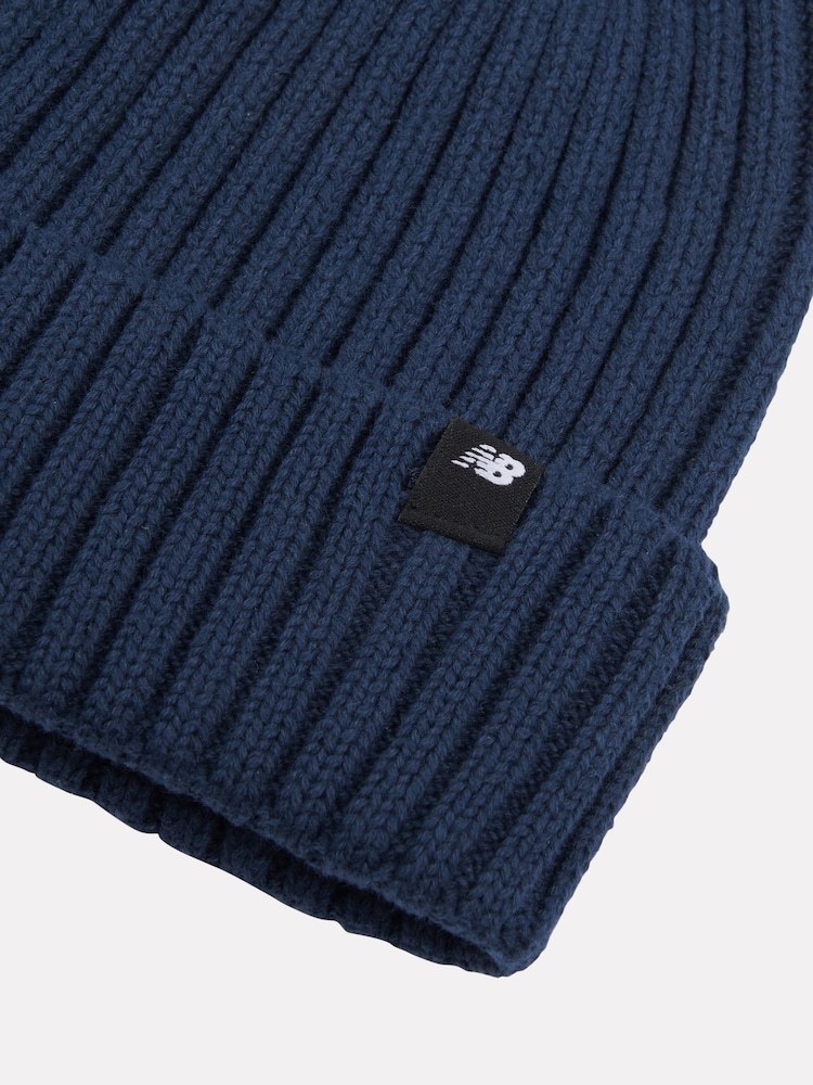 New Balance Blue Dark Tab Beanie Hat - Image 3 of 3