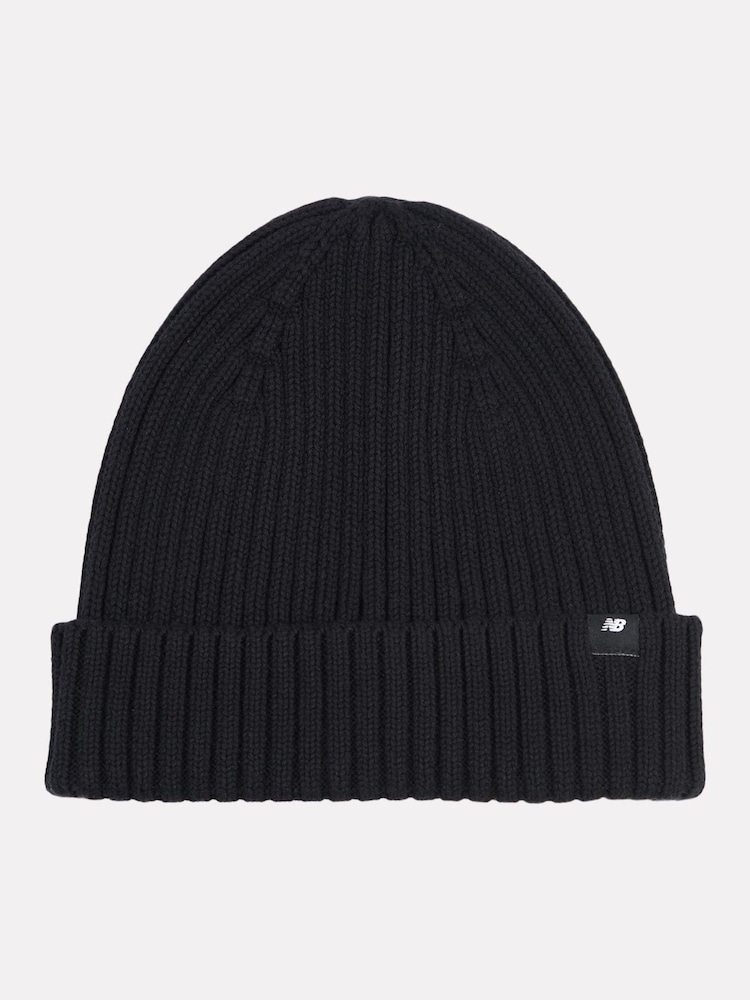 New Balance Black Tab Beanie Hat - Image 1 of 3