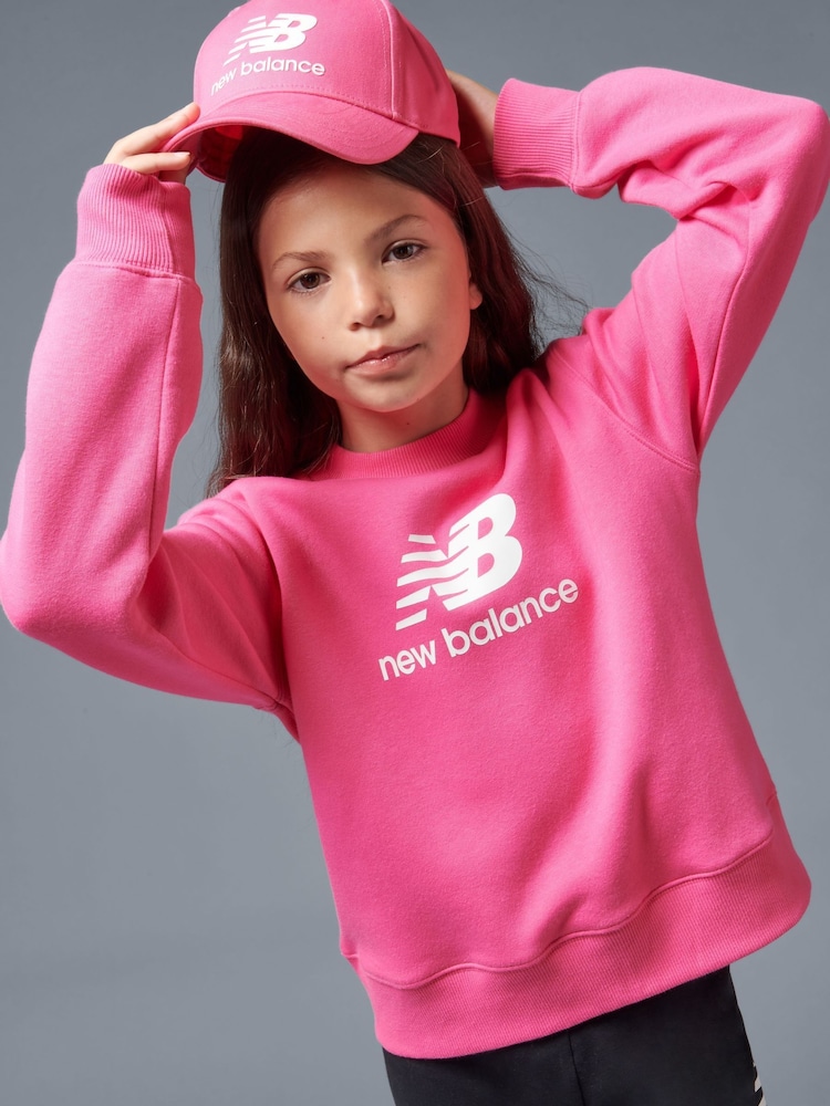 New Balance Pink Stacked Logo Cap - Image 1 of 6