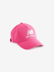 New Balance Pink Stacked Logo Cap - Image 2 of 6