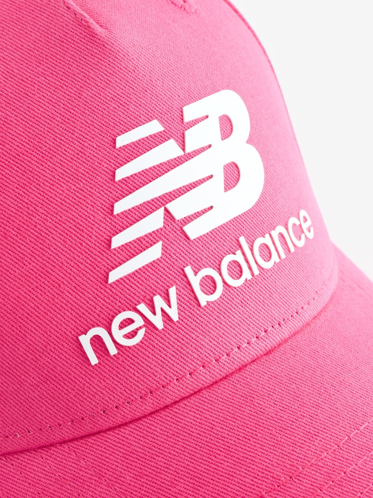 New Balance Pink Stacked Logo Cap - Image 5 of 6