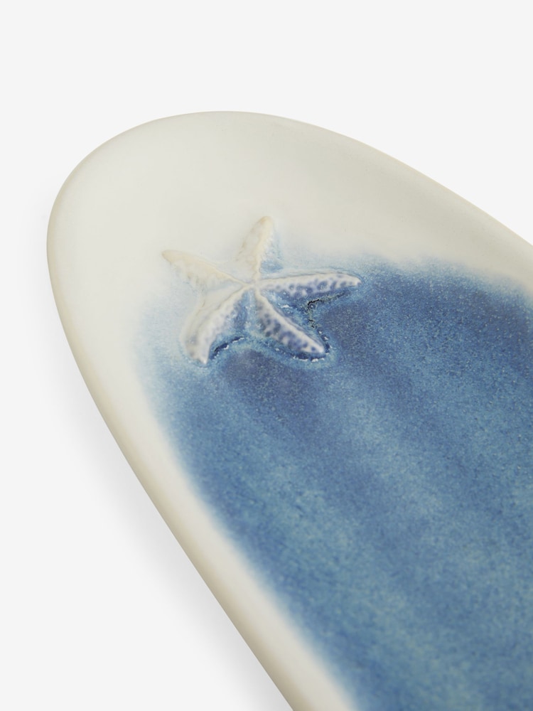 Blue/White Ceramic Seaside Trinket Dish - Image 4 of 4