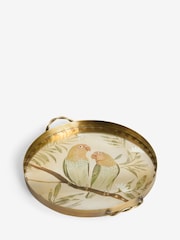 Gold Mirrored Parrot Metal Tray - Image 1 of 1