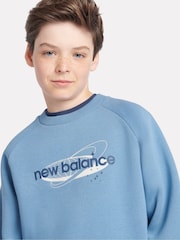 New Balance Blue Boys Global Sweatshirt - Image 4 of 10