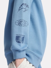 New Balance Blue Boys Global Sweatshirt - Image 5 of 10