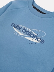 New Balance Blue Boys Global Sweatshirt - Image 9 of 10