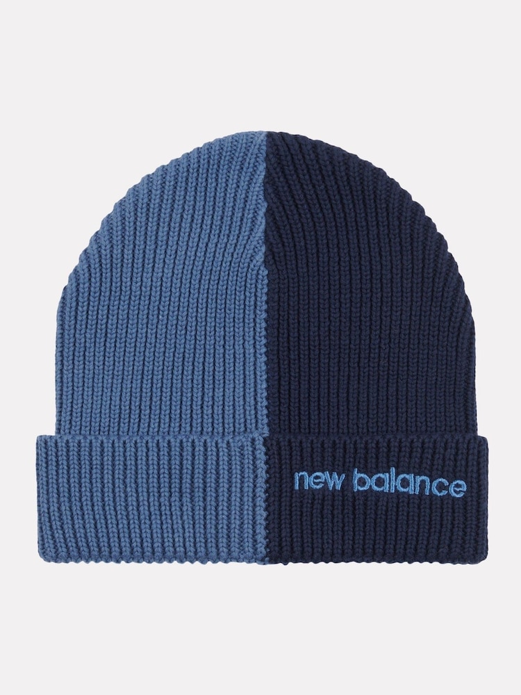 New Balance Blue Boys Two Tone Beanie Hat - Image 1 of 4