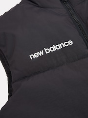 New Balance Black Boys Graphic Logo Quilted Gilet - Image 10 of 10