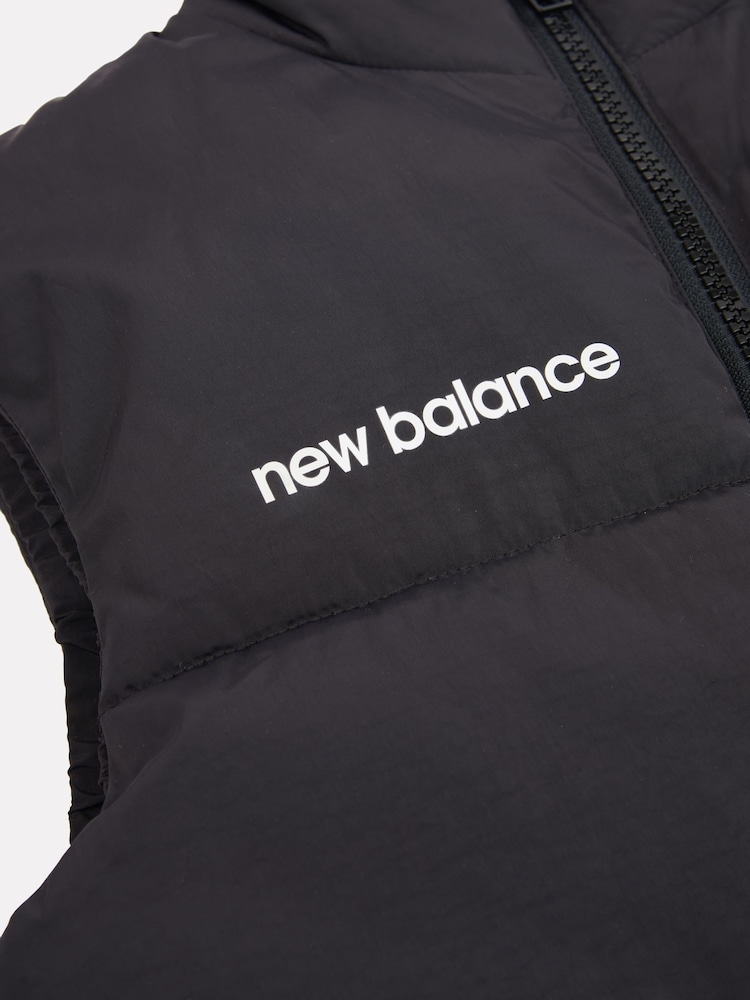 New Balance Black Boys Graphic Logo Quilted Gilet - Image 10 of 10 New Balance Black Boys Graphic Logo Quilted Gilet - Image 10 of 10