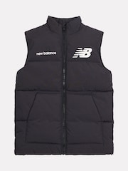 New Balance Black Boys Graphic Logo Quilted Gilet - Image 7 of 10